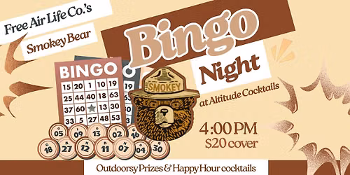 Smokey Bear Bingo at Altitude Cocktails