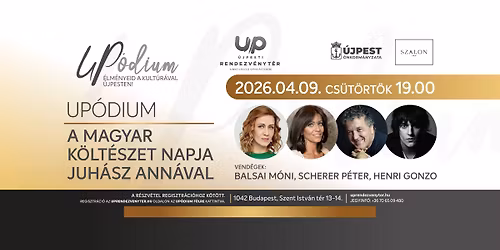 UP\u00f3dium - A magyar k\u00f6lt\u00e9szet napja Juh\u00e1sz Ann\u00e1val \u00e9s Vend\u00e9geivel!