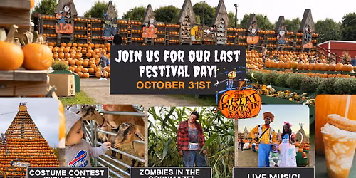 \ud83c\udf83FINAL WEEKEND \u2013 ONE DAY ONLY\ud83e\udddf\u200d\u2640\ufe0f WNY's Largest Fall Festival!