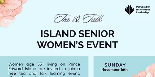 Island Senior Women's Tea & Talk: Volunteer Safely