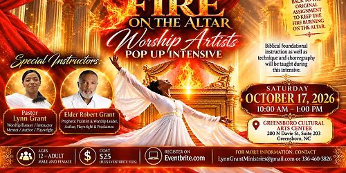 Fire on the Altar   Pop Up Worship Arts  Intensive