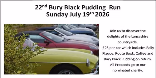 Bury MG Owners' Club - 22nd Bury Black Pudding Run