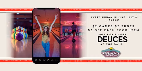 Deuces At The Dale EVERY Sunday.. June, July, August ALL SUMMER LONG!