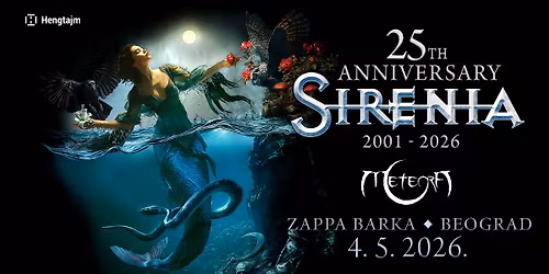 Symphonic metal velikani SIRENIA premijerno u Beogradu! Gosti: Meteora!