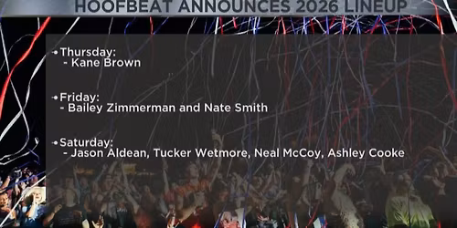 Hoofbeat Country Fest: Jason Aldean  Tucker Wetmore & Neal McCoy - Saturday