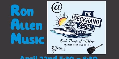 Hanging by the pool with acoustic tunes by Ron Allen at Deckhand Social PCB