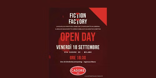 Open Day Fiction Factory — Scuola di scrittura crime