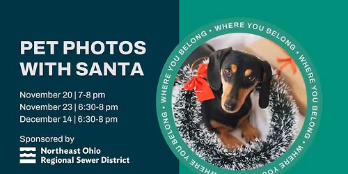 Pet Photos with Santa presented by Northeast Ohio Regional Sewer District