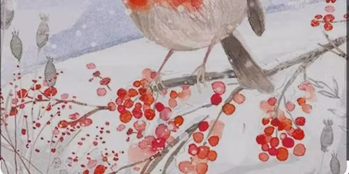 Winter Robin in Pastels 