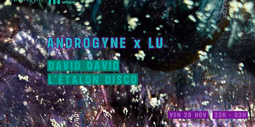 ANDROGYNE x LU \u2022 DAVID DAVID B2B L\u2019\u00c9TALON DISCO