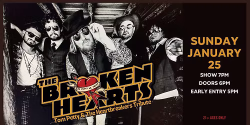 Jergel\u2019s Warrendale, PA Welcomes THE BROKEN HEARTS: A Tribute to Tom Petty & The Heartbreakers