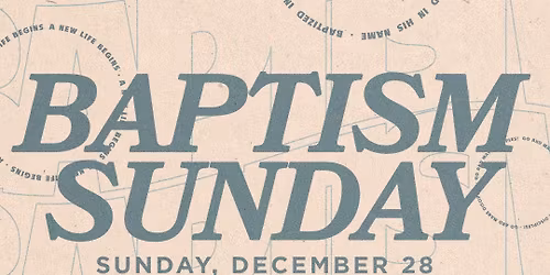 Baptism Sunday