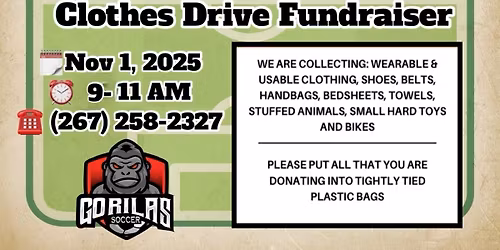 Gorilas Clothes Drive Fundraiser