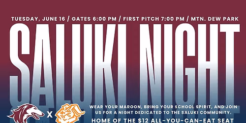 Salukis in Thrillville Night vs. Cape Catfish