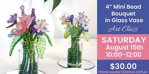 4" Mini Bead Glass Bouquet