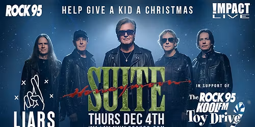 HONEYMOON SUITE w\/ The Backroad Revival Rock 95-Koolfm Toy Drive Concert Party!