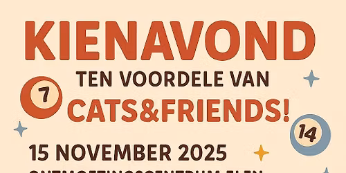 Kienavond t.v.v. Cats&Friends