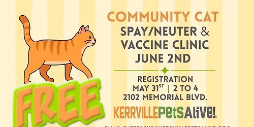 FREE Community Cat Clinic REGISTRATION