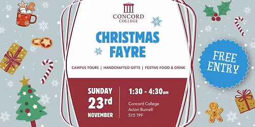 \ud83c\udf84 Concord College Christmas Fayre 2025 \ud83c\udf84