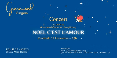 Greenwood Singers Christmas Concert - Noel c'est l'amour