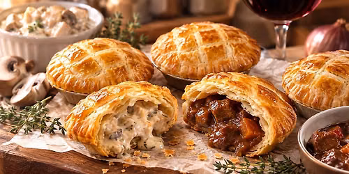British Pies - Chicken Fricassee & Steak & Red Wine