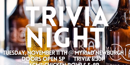 Trivia Night! at Myriad Brewing Co. - Newburgh