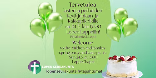 Lasten ja perheiden kev\u00e4tjuhla ja kakkupiknik