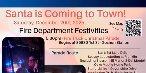 Annual Santa Christmas Parade - Pleasant Hill Goshen Fire & Rescue