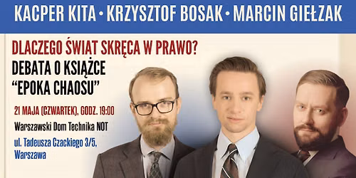BOSAK, GIEŁZAK, KITA. DLACZEGO ŚWIAT SKRĘCA W PRAWO? CO WYŁONI SIĘ Z CHAOSU? — Warszawski Dom Technika NOT