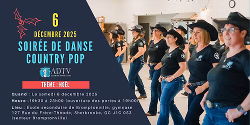 Soir\u00e9e de danse country pop - Th\u00e9matique No\u00ebl