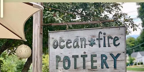 Yoga outside at Ocean Fire Pottery!