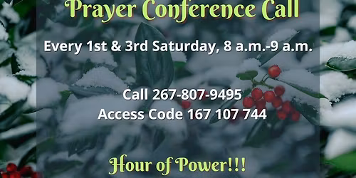 Prayer Conference Call