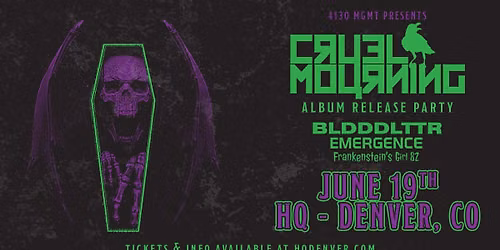 Cruel Mourning - Album Release with BLDDDLTTR + Emergence + Frankenstein's Girl 82