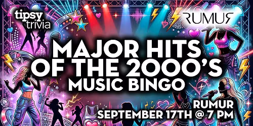 Calgary: RUMUR - MAJOR HITS of the 2000's Music Bingo - Sep 17, 7pm