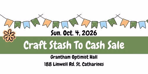Craft Stash To Cash Sale! Oct. 4