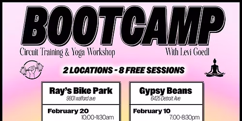 \ud83d\udd25\ud83c\udfcb\ud83c\udffb\u200d\u2640\ufe0fFree Pop-up Bootcamp & Yoga Workout\ud83e\uddd8\ud83c\udffb\u200d\u2642\ufe0f\ud83d\udcaa\ud83c\udffb