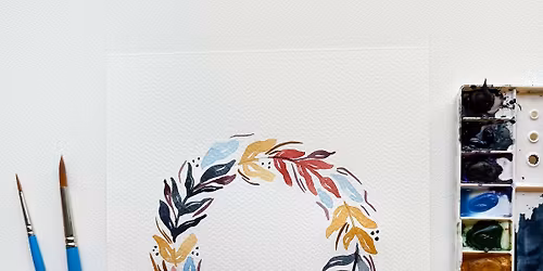 Watercolor Fall Wreath Painting Class