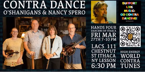 Contra dance with O'Shanigans and Nancy Spero