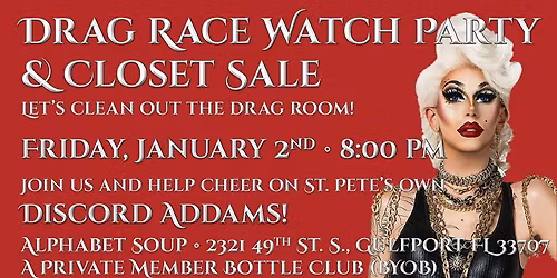 WATCH PARTY AND CLOSET SALE 