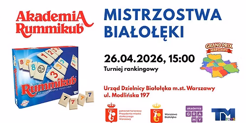 Mistrzostwa Bia\u0142o\u0142\u0119ki w Rummikub - Grand Prix Dzielnic Warszawy