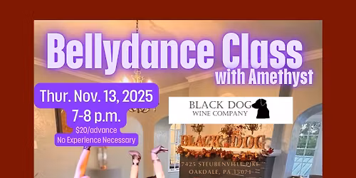 Bellydance Class at Black Dog Wine Company (Oakdale)