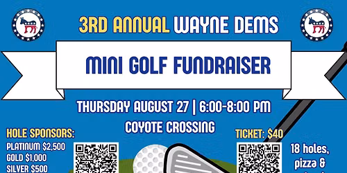 3rd Annual Mini Golf Fundraiser!