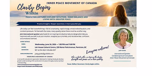 Inner Peace Movement of Canada  'Clarity Begins When You Listen Within