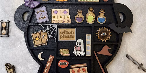 Spooky Cauldron Bookshelf Craft Event