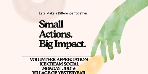 Volunteer Appreciation Ice Cream Social