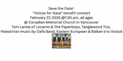 Voices for Gaza: A Benefit Concert