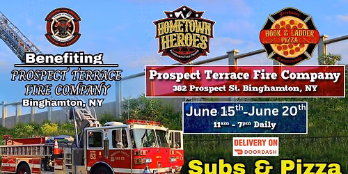 Prospect Terrace Fire Dept PIZZA & SUBS Fundraiser in Binghamton, NY!