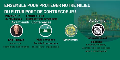 Ensemble pour protéger notre milieu de vie du futur port de Contrecoeur! 