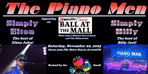 The Piano Men - Simply Elton, Simply Billy & Mad Hatters Band Live at "Ball At The Mall"!