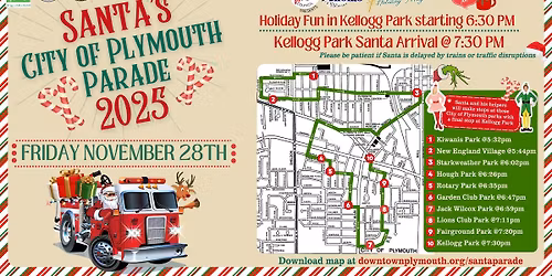 City of Plymouth Santa Parade 2025